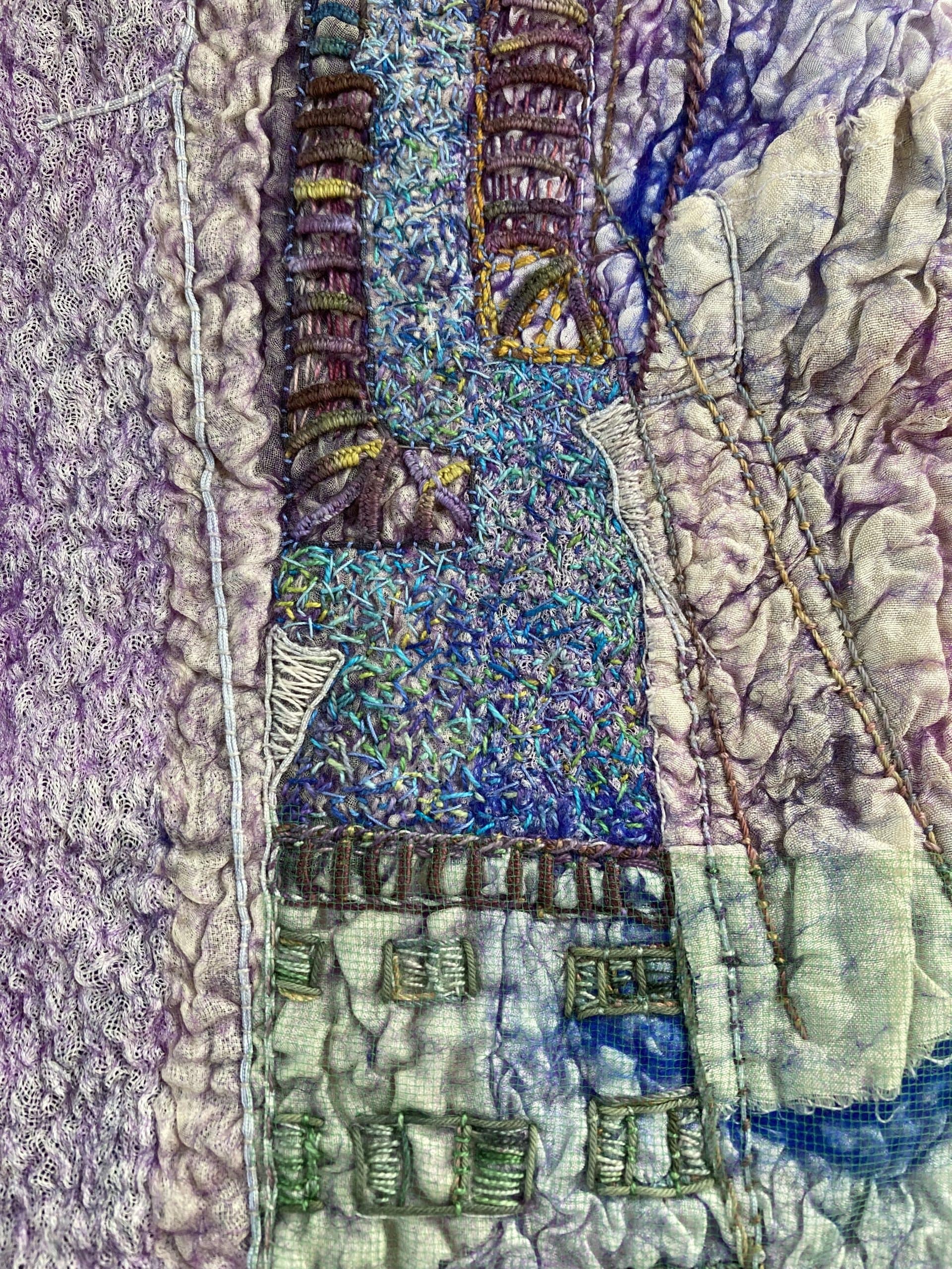 Embroidered nuno felt